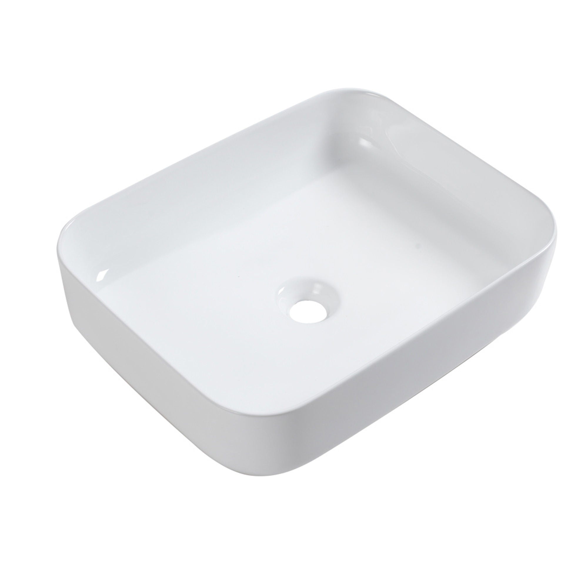 Rectangular Vessel Bathroom Sink, Modern - White by HouseOfZazla