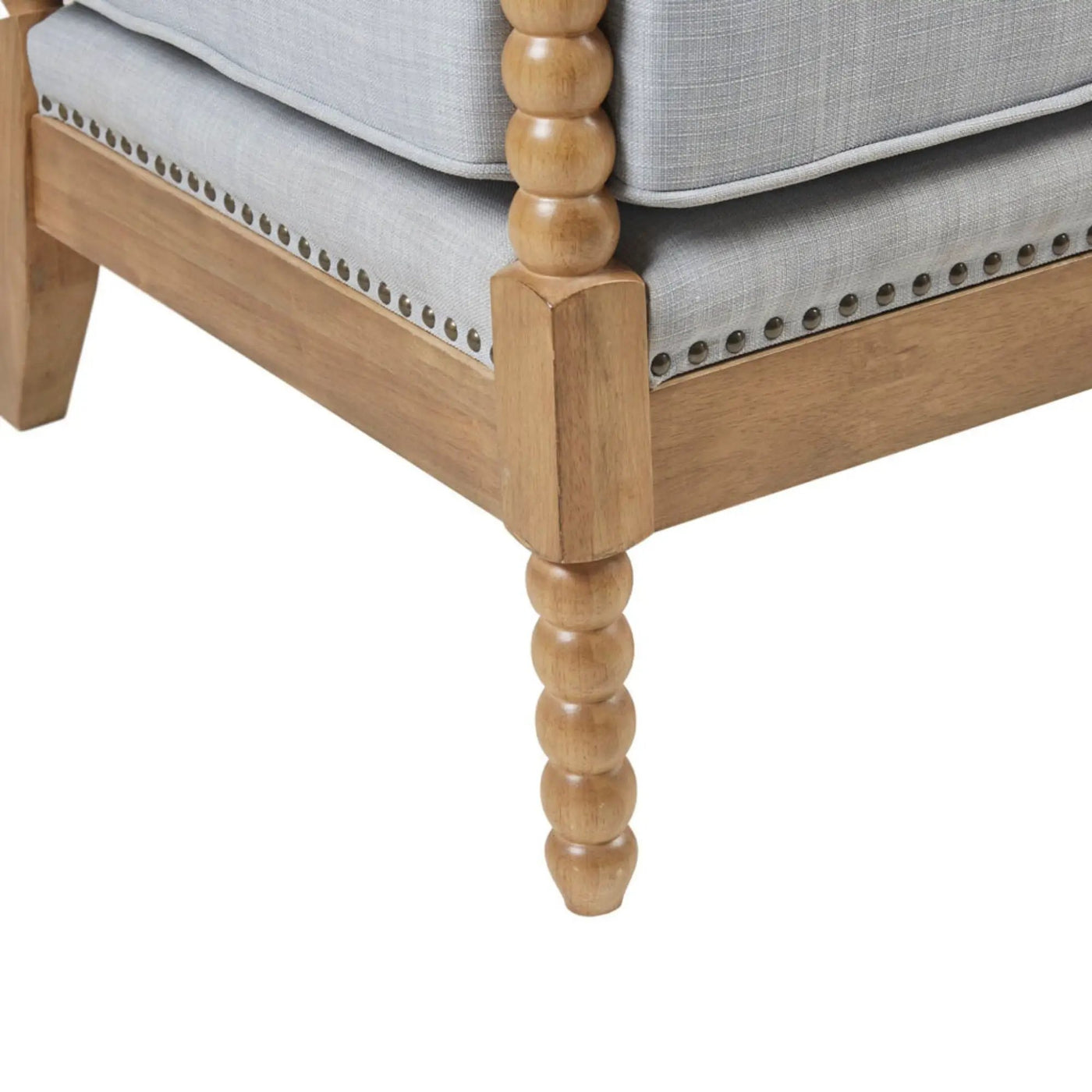 Arm Chair With Open Back Spindle Design, Padded Armrests by Unique Piece Furniture