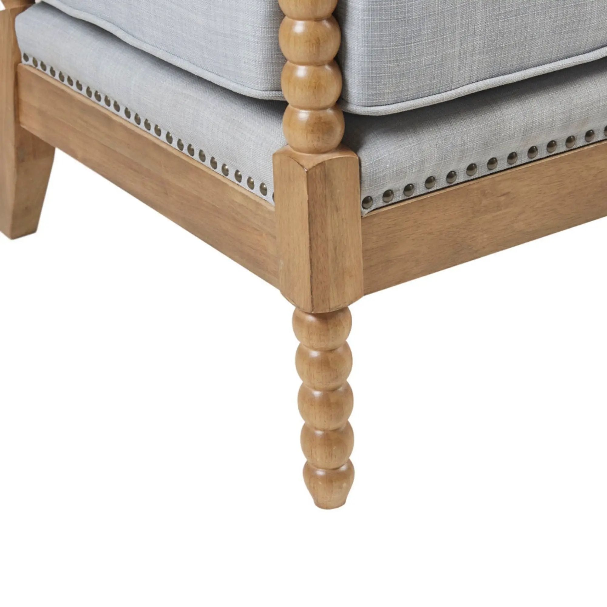 Arm Chair With Open Back Spindle Design, Padded Armrests by Unique Piece Furniture