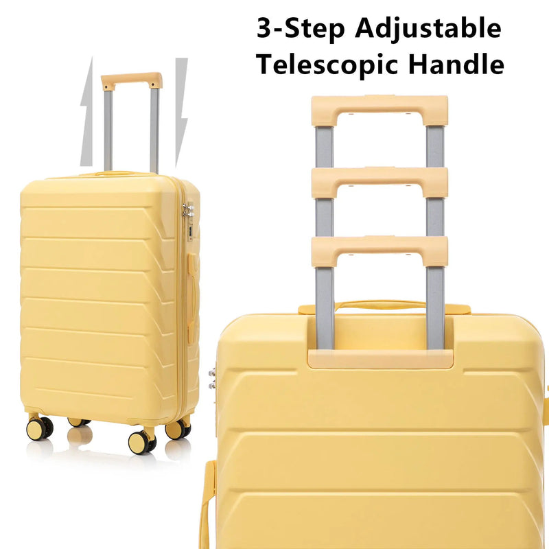 3 Pieces Set 20" / 24" / 28" Spinner Wheel Luggage With Combination Lock by HouseOfZazla
