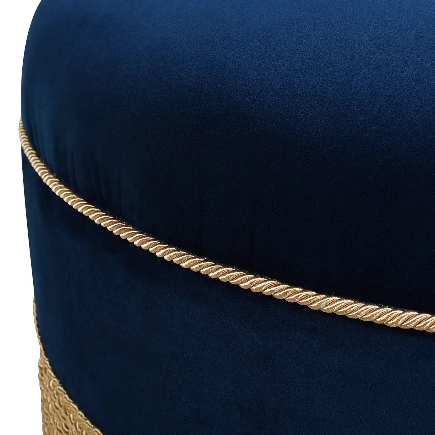 Yolanda - Round Upholstered Accent Ottoman by HouseOfZazla