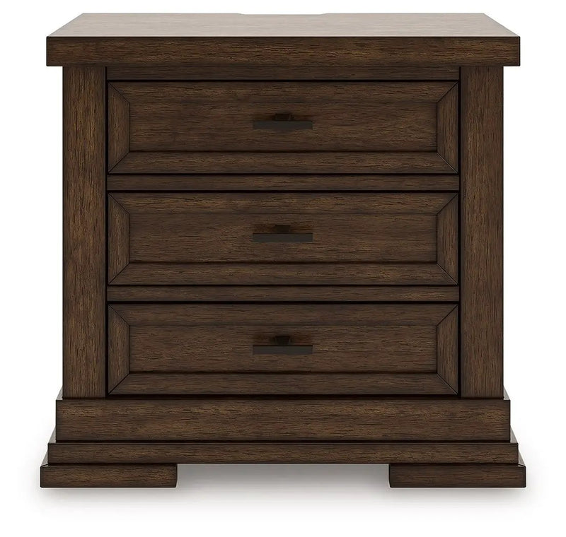 Taffenbrook - Three Drawer Night Stand - Medium Brown by Unique Piece Furniture