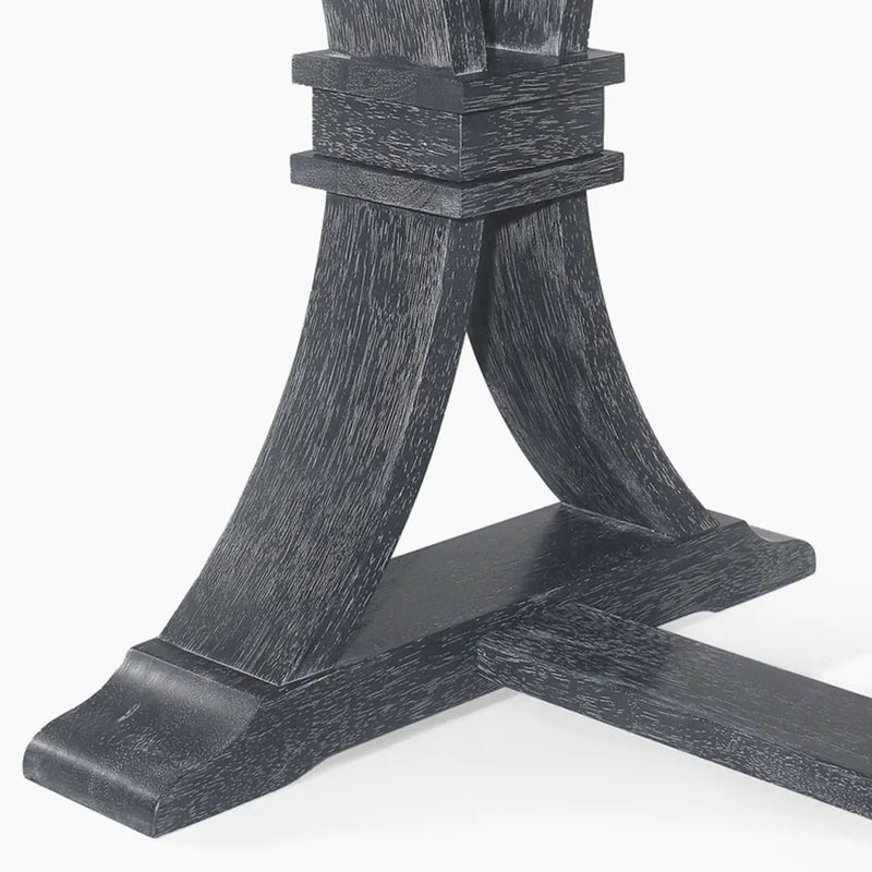 Devingo Extendable Dining Table Rustic Style - Gray by HouseOfZazla