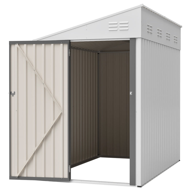 White 4' x 7' Lean-To Storage Shed by HouseOfZazla