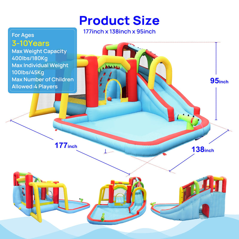 7-in-1 Inflatable Slide Water Park and Garden Bouncer by HouseOfZazla