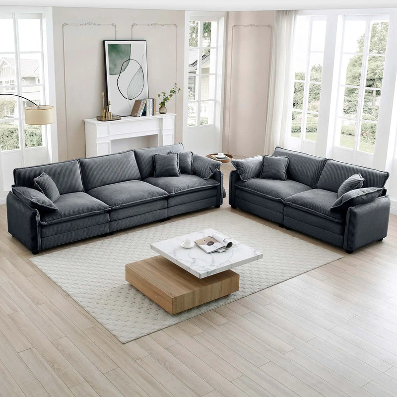 Family Sofa Set - Deep Seat Sofa for Home Cinema and Living Room by HouseOfZazla