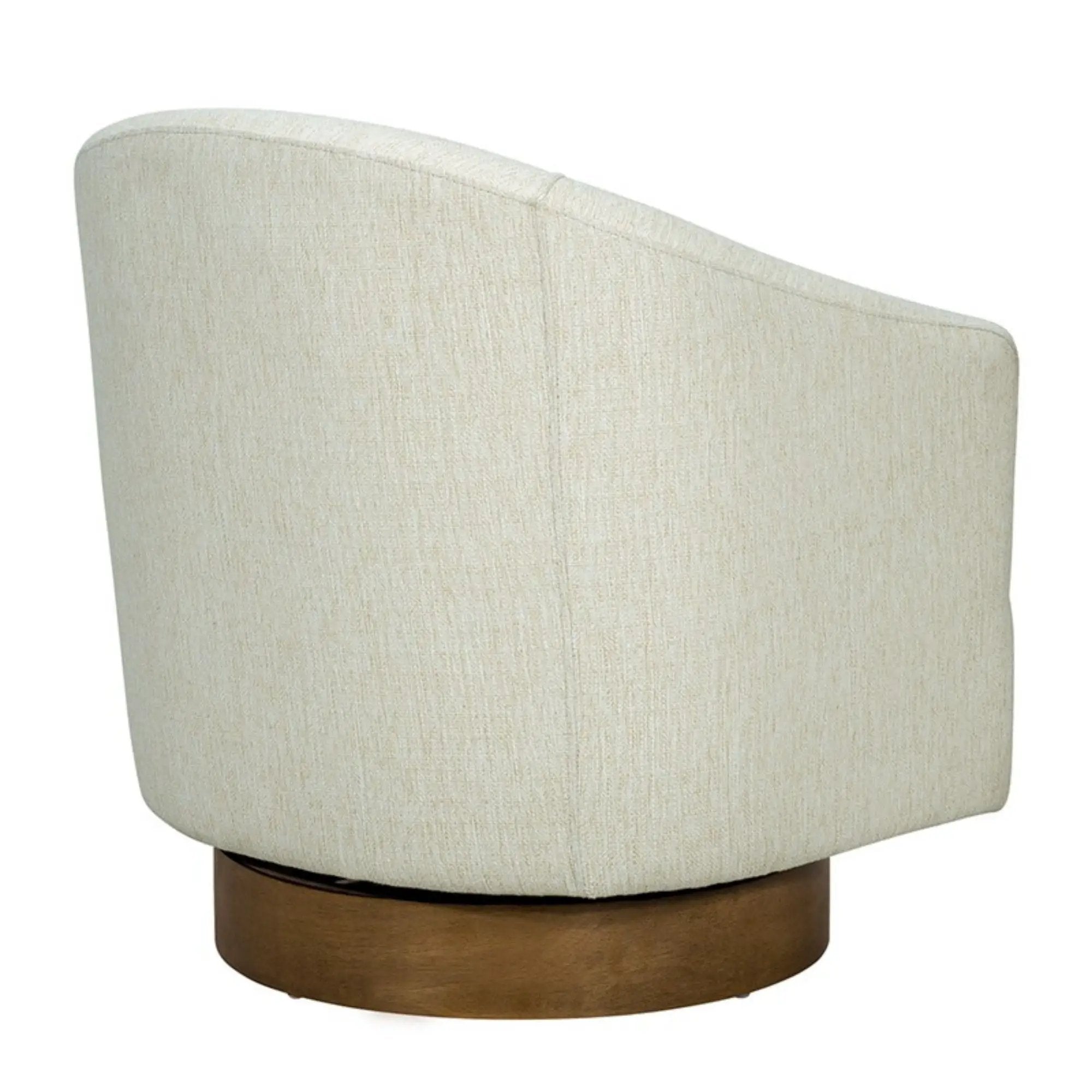 Upholstered Swivel Chair - Cream by HouseOfZazla