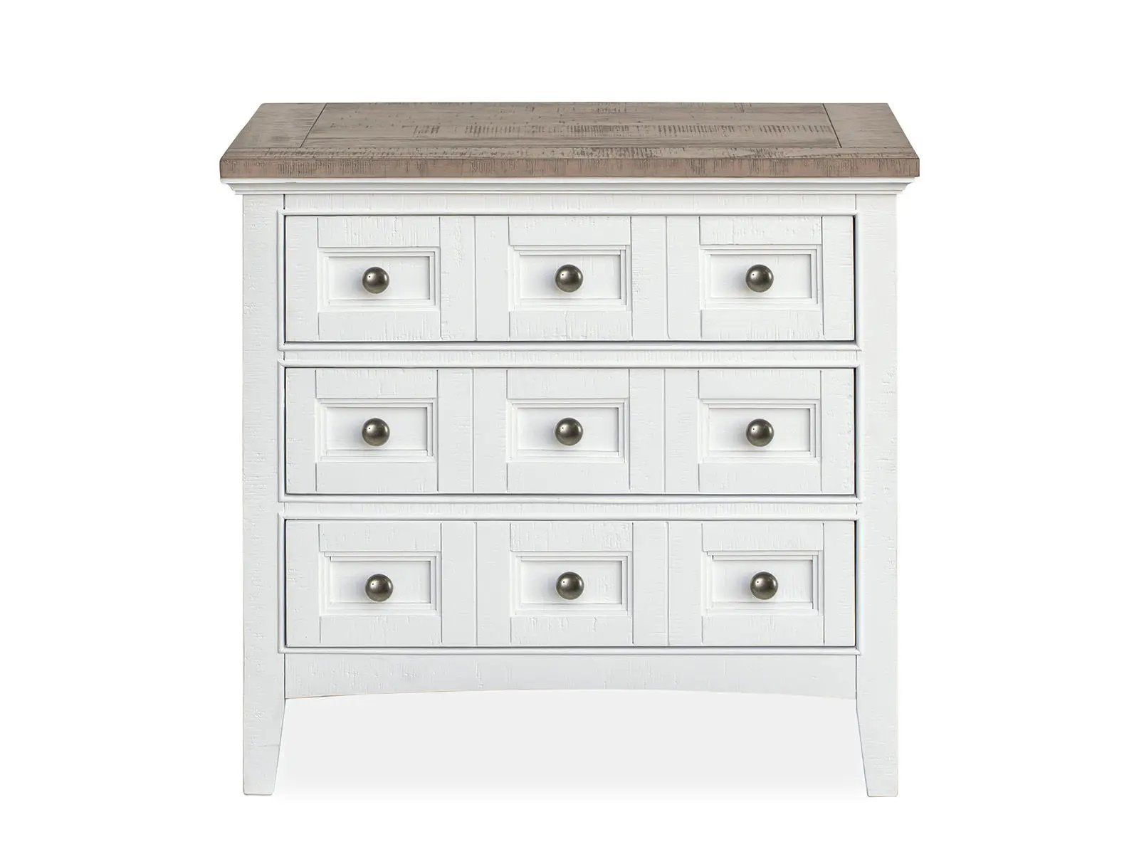 Heron Cove - Two Tone Drawer Nightstand - Chalk White And Dovetail Gray by Unique Piece Furniture