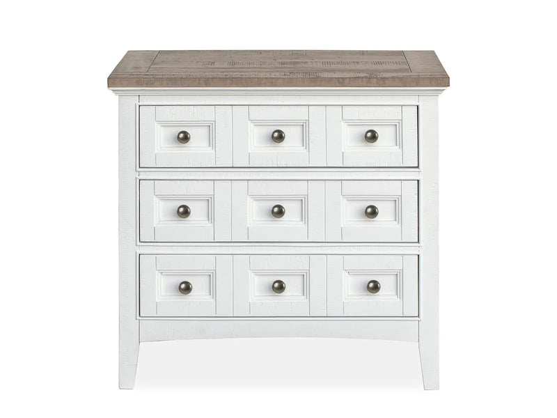 Heron Cove - Two Tone Drawer Nightstand - Chalk White And Dovetail Gray by Unique Piece Furniture