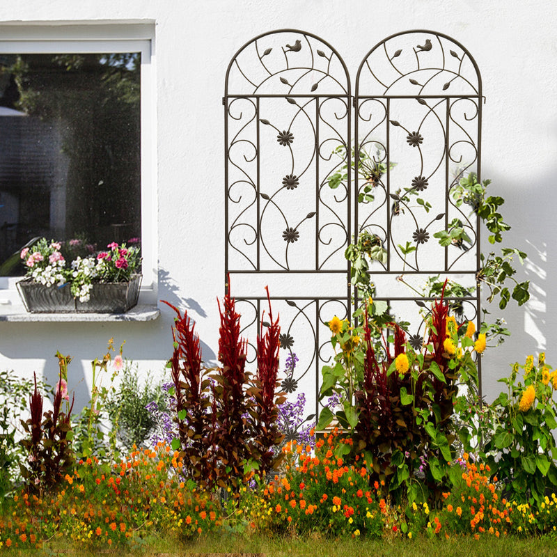 4 Pack Metal Garden Trellis 86.7" x 19.7" Rustproof for Climbing Plants by HouseOfZazla