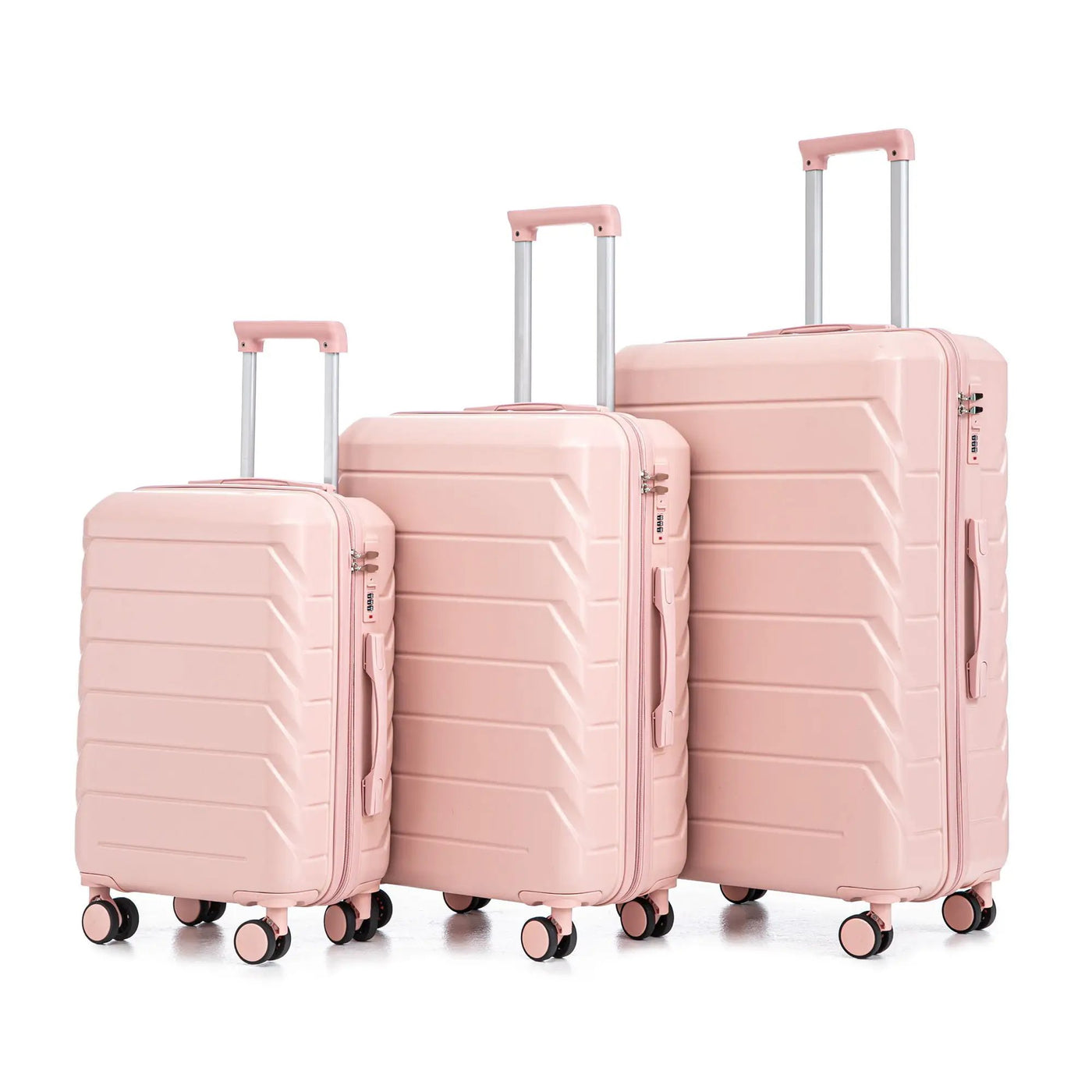 3 Pieces Set 20" / 24" / 28" Spinner Wheel Luggage With Combination Lock by HouseOfZazla