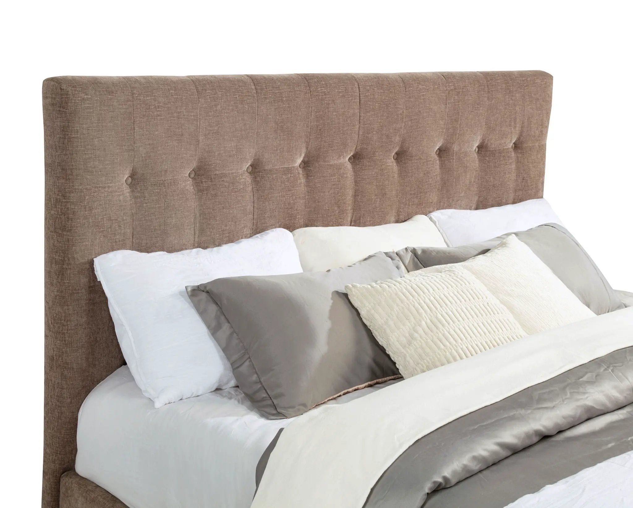 Senna Upholstered Eastern King Audio Flame Visualizer Bed Brown by Unique Piece Furniture