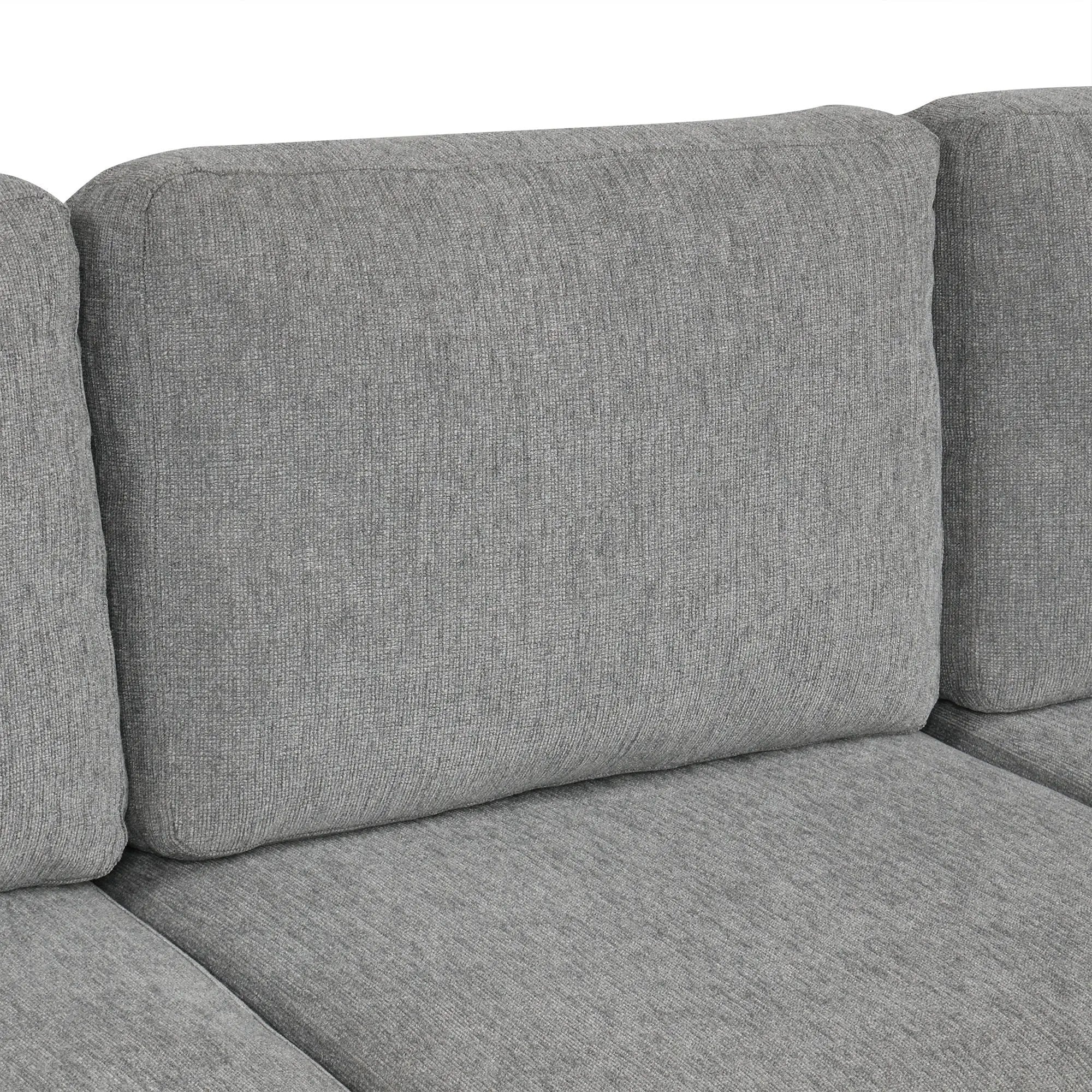 Convertible U-Shaped Sectional Sofa With Pull-Out Bed