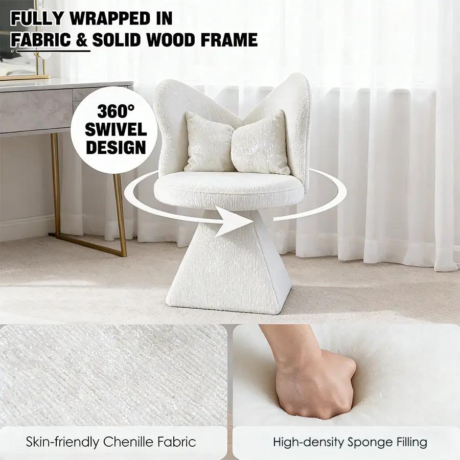 Vanity Chair with Butterfly Back by HouseOfZazla