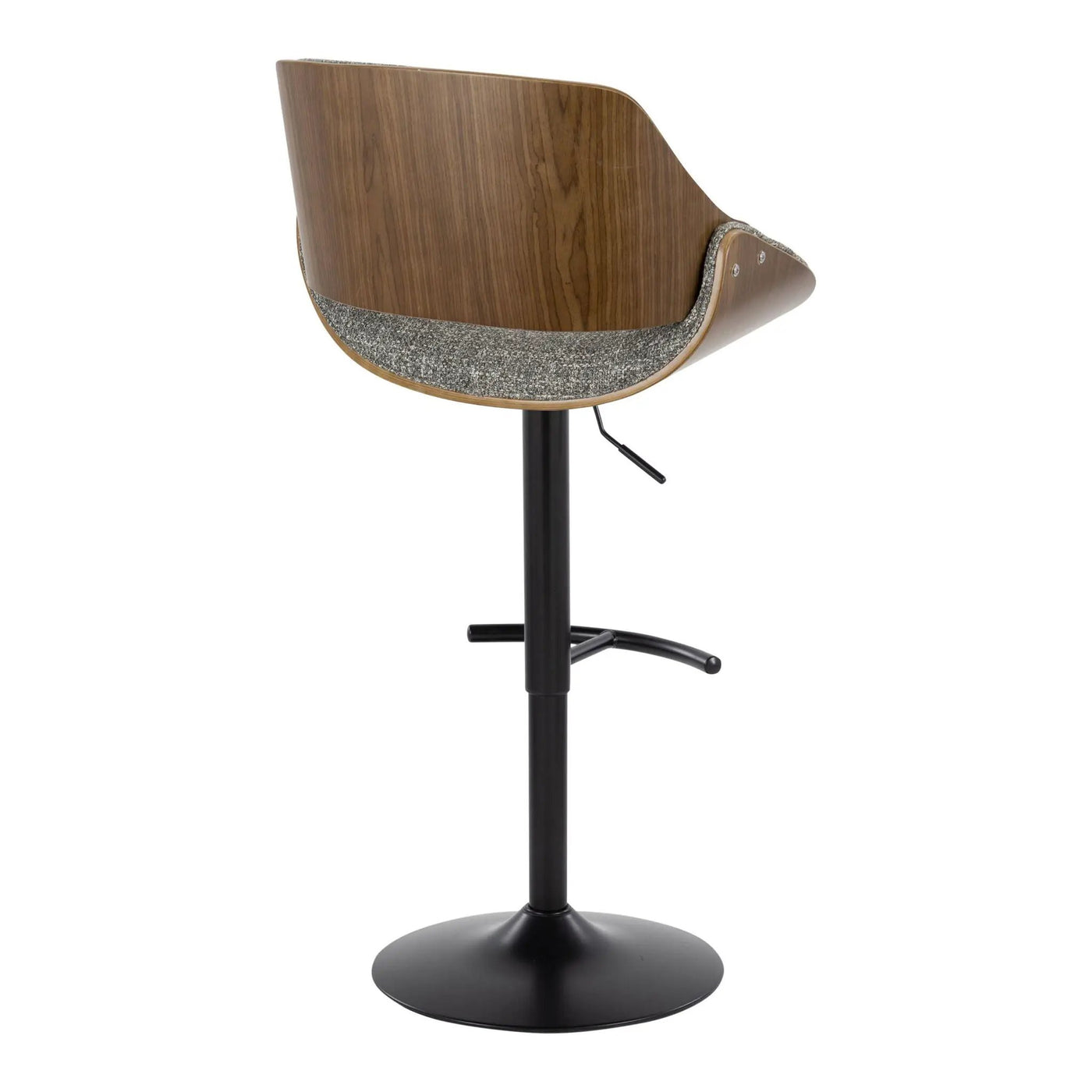 Fabrizzi - Mid Century Modern Adjustable BarStool With Rounded T Footrest (Set of 2) by HouseOfZazla