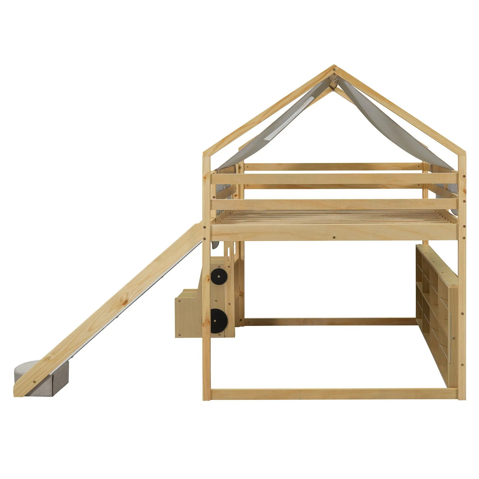 Loft Bed With House Shaped Frame And Tent by HouseOfZazla