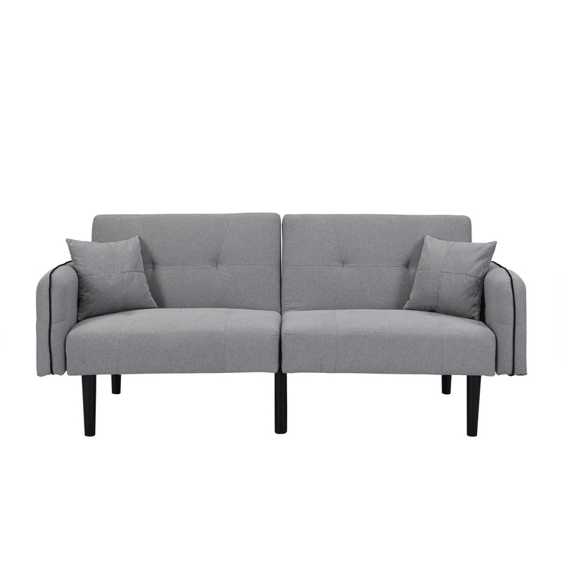 Modern Folding Ottoman Sofa Bed With Stereo System - Gray by HouseOfZazla
