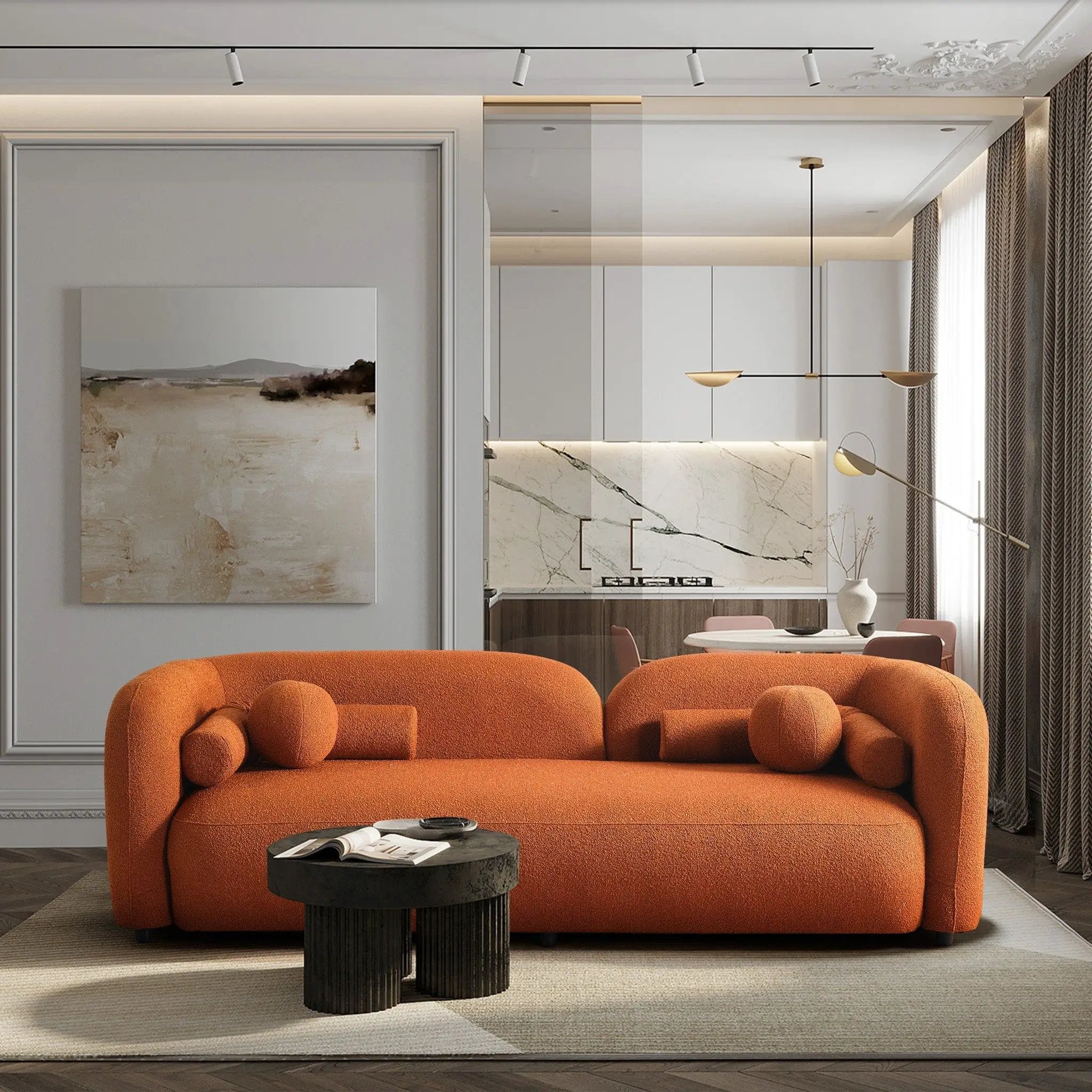 Donna - Japandi Style, Boucle Sofa by Unique Piece Furniture