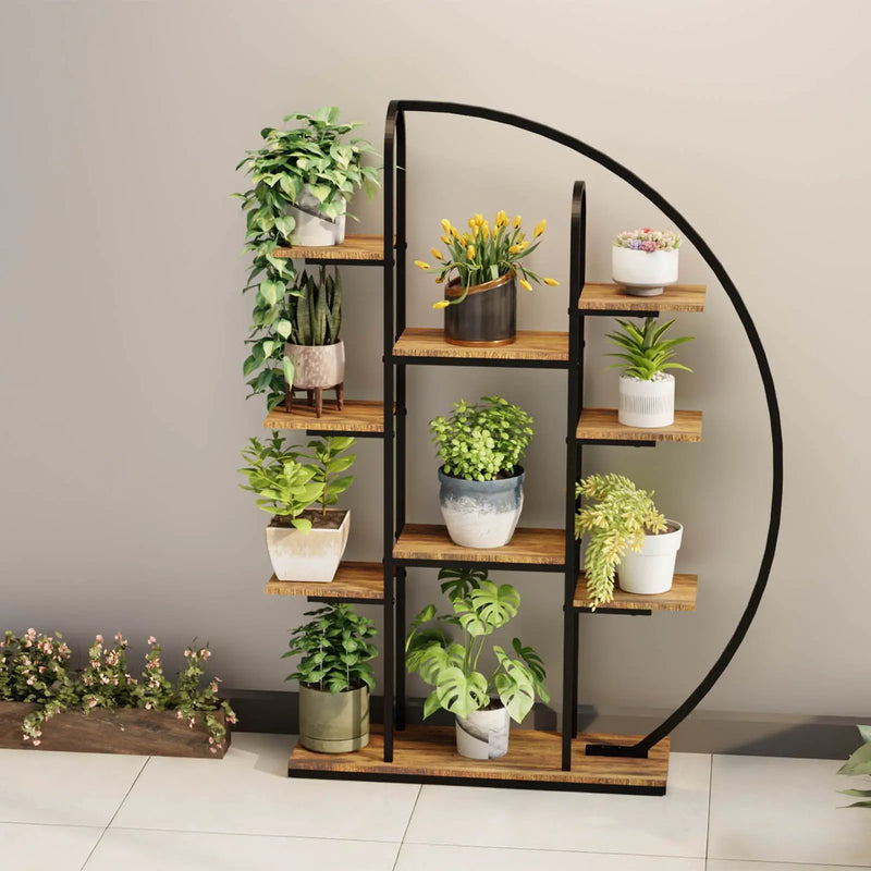 62.2 Inch Tall Metal Indoor Plant Stand with Grow Lights by HouseOfZazla