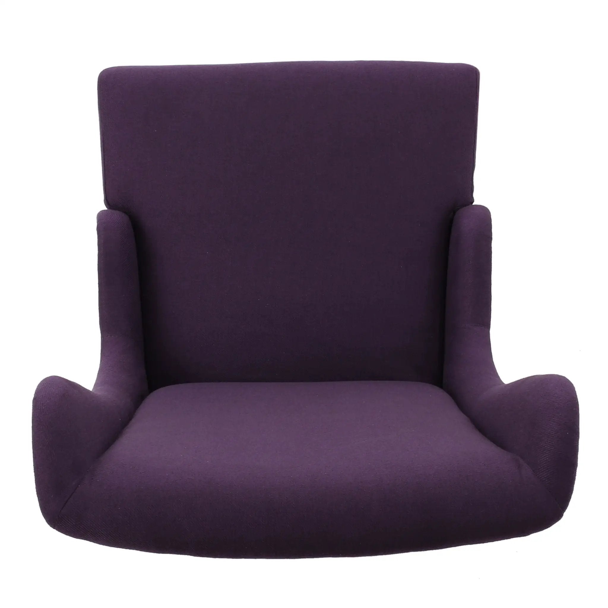 Fabric Dining Chair With High Back And Birch Wood Legs - Plum by HouseOfZazla