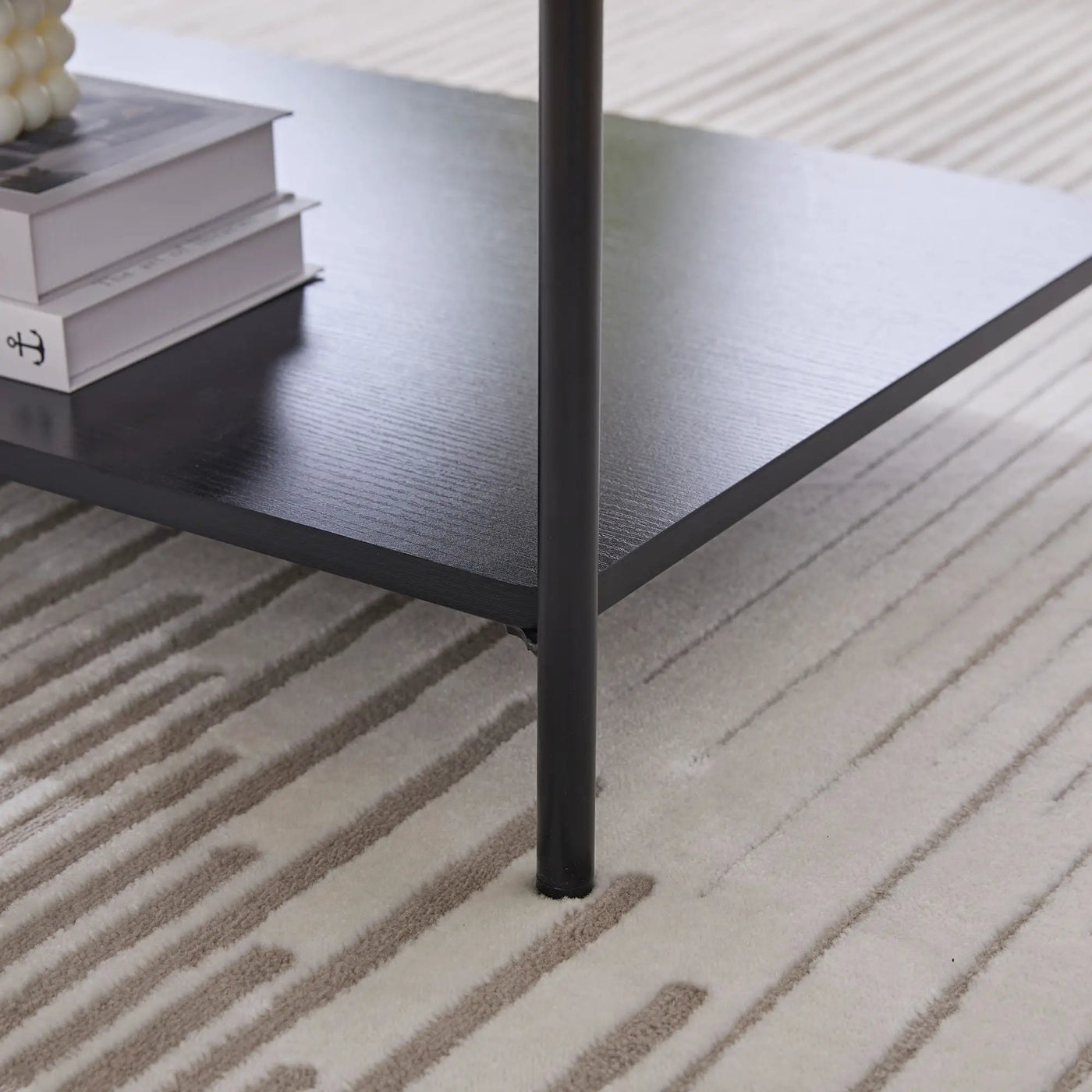 Upholstered Ottoman Coffee Table Foot Rest With Open Storage by HouseOfZazla