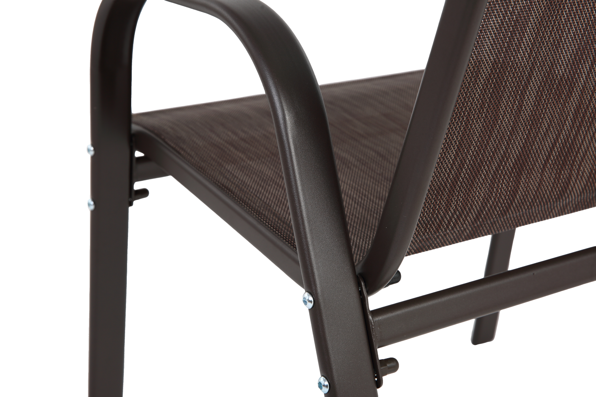 4 Piece Patio Chairs Set with Breathable Textilene Fabric (Brown) by HouseOfZazla