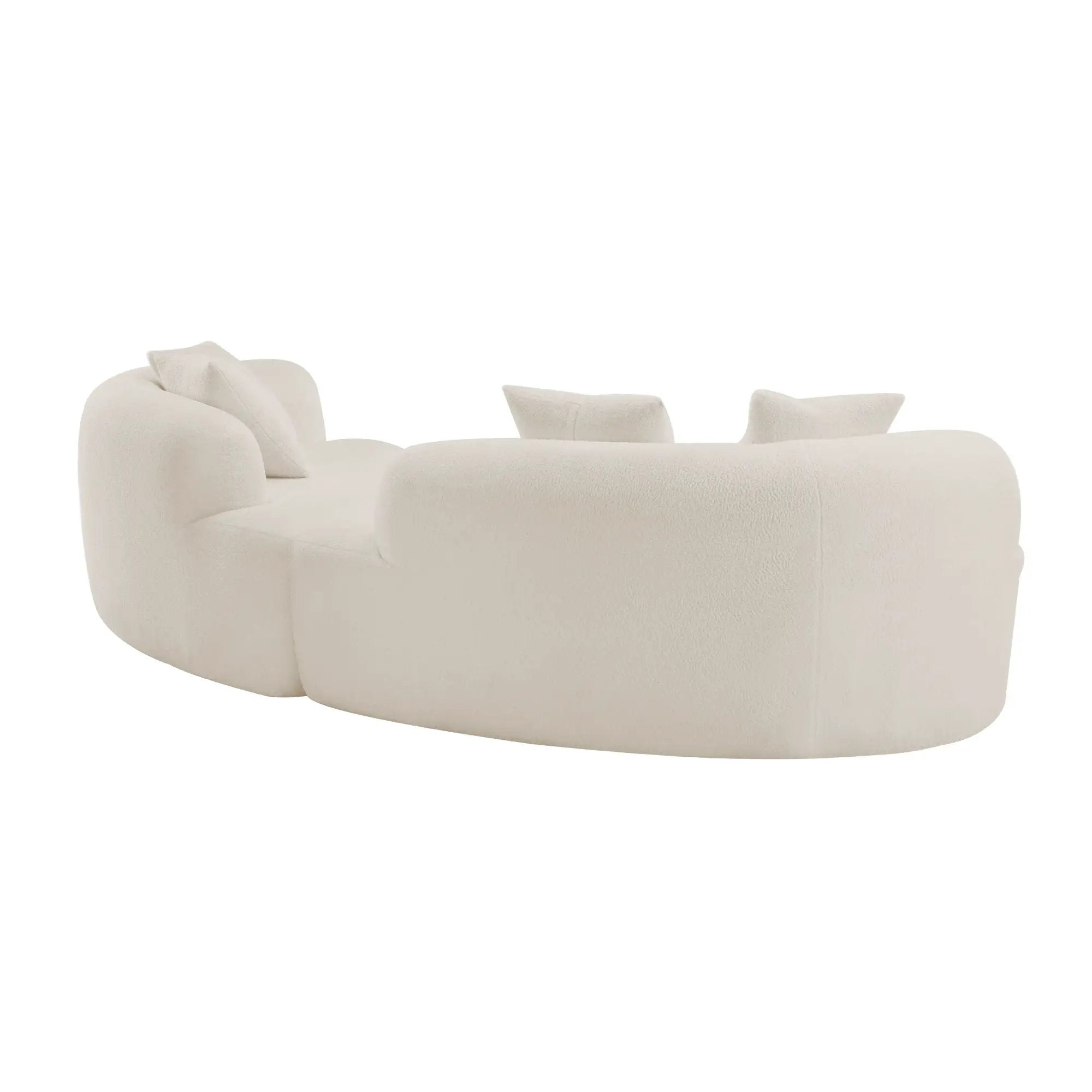 Curved 4 Seater Full Compression Sponge Sofa