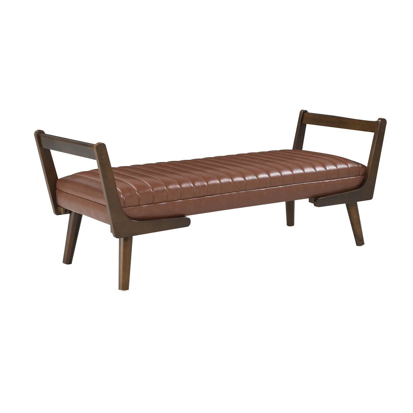 Mid-Century Bench With Wood Legs by HouseOfZazla