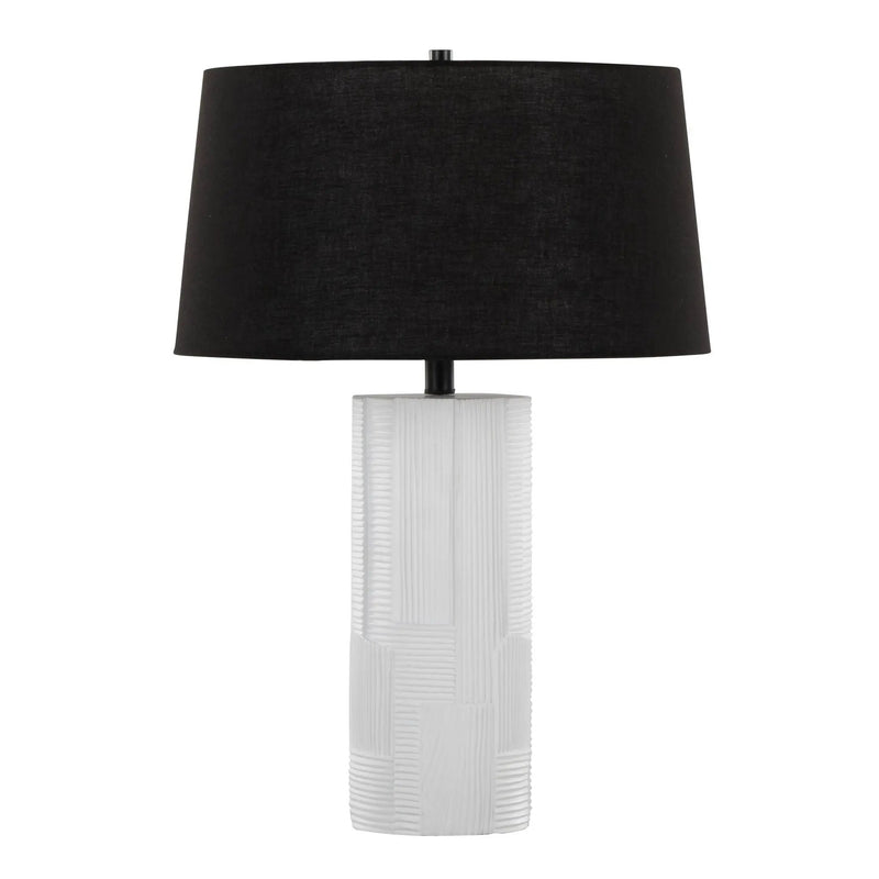 Petra - Contemporary Table Lamp (Set of 2) - Cream / Black by HouseOfZazla