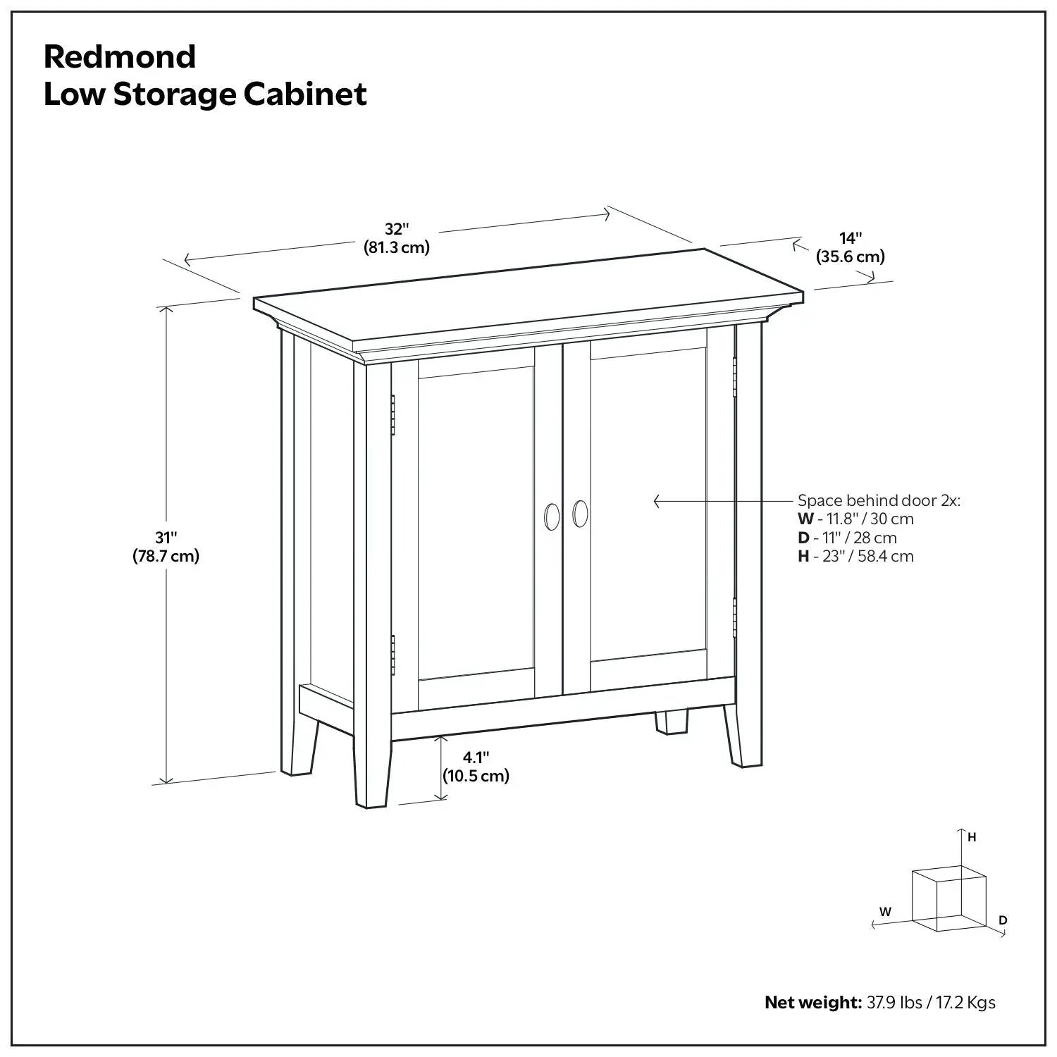 Redmond - Low Storage Cabinet - Brunette Brown by Unique Piece Furniture