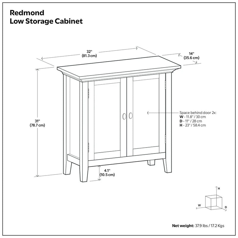 Redmond - Low Storage Cabinet - Brunette Brown by Unique Piece Furniture