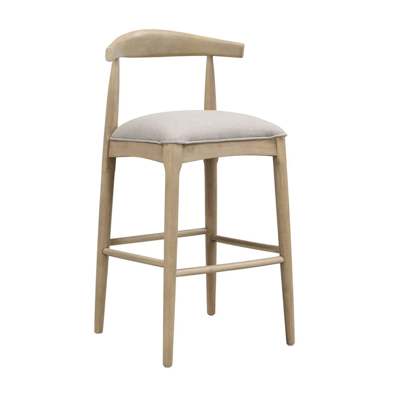 Bar Stool in Pebble Fabric (Set of 2) by HouseOfZazla