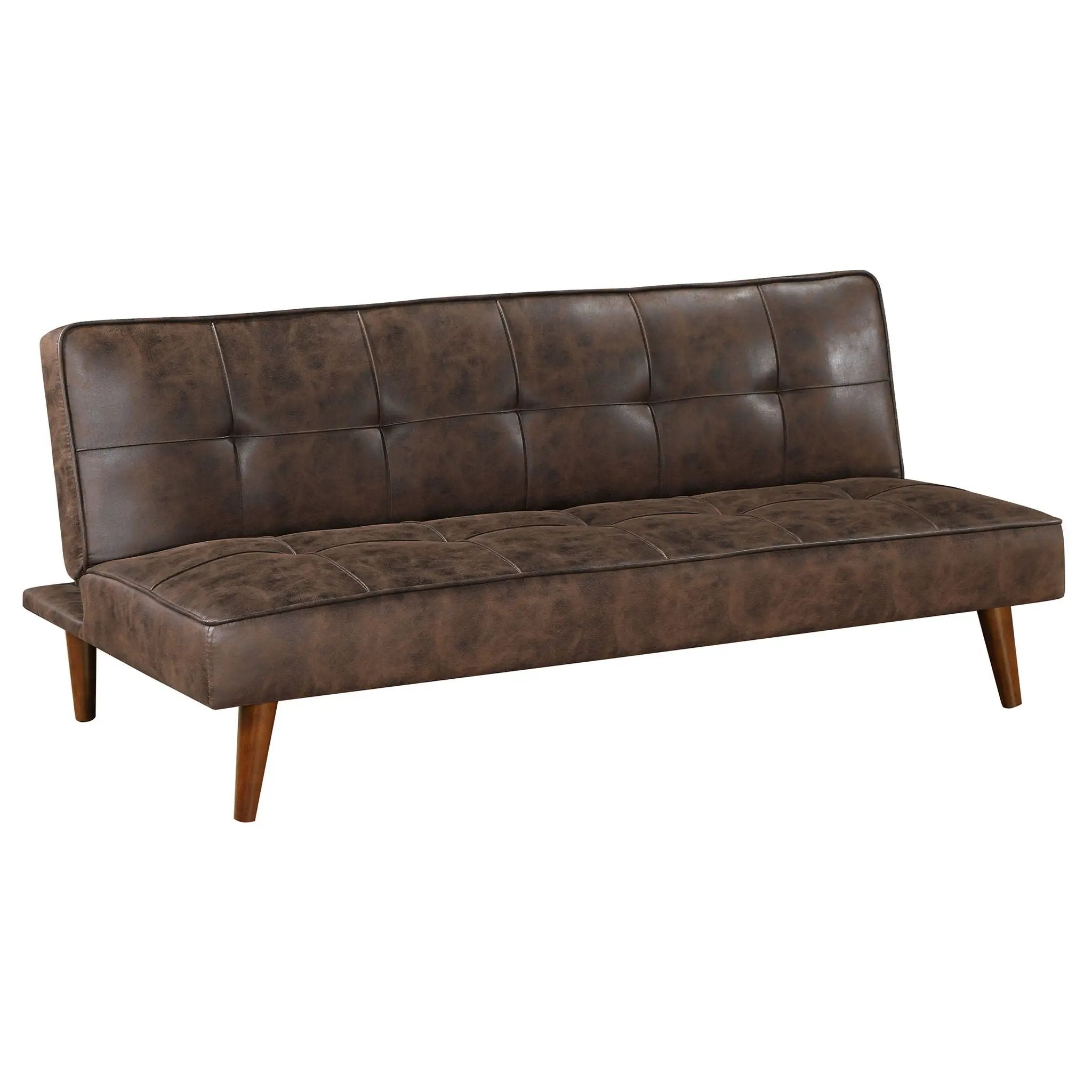Jenson Upholstered Tufted Convertible Sofa Bed Dark Coffee by Unique Piece Furniture