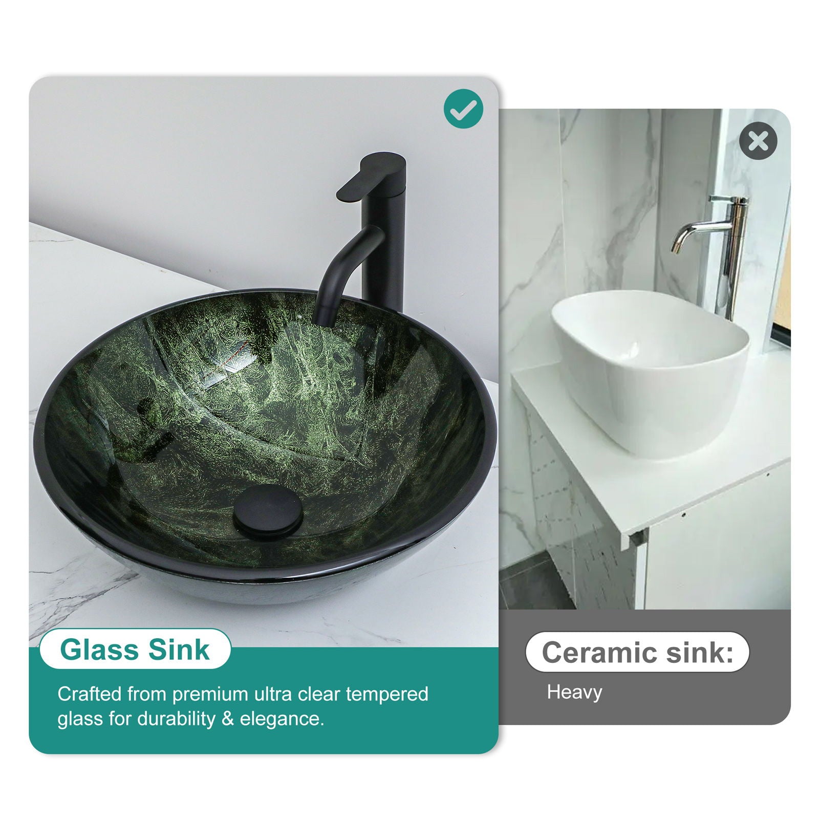 Vessel Sink With Faucet And Pop-Up Drain by HouseOfZazla