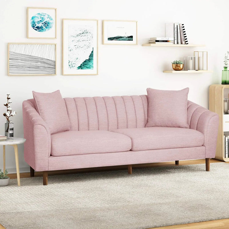 Contemporary 3 Seater Sofa With Plush Accents by HouseOfZazla