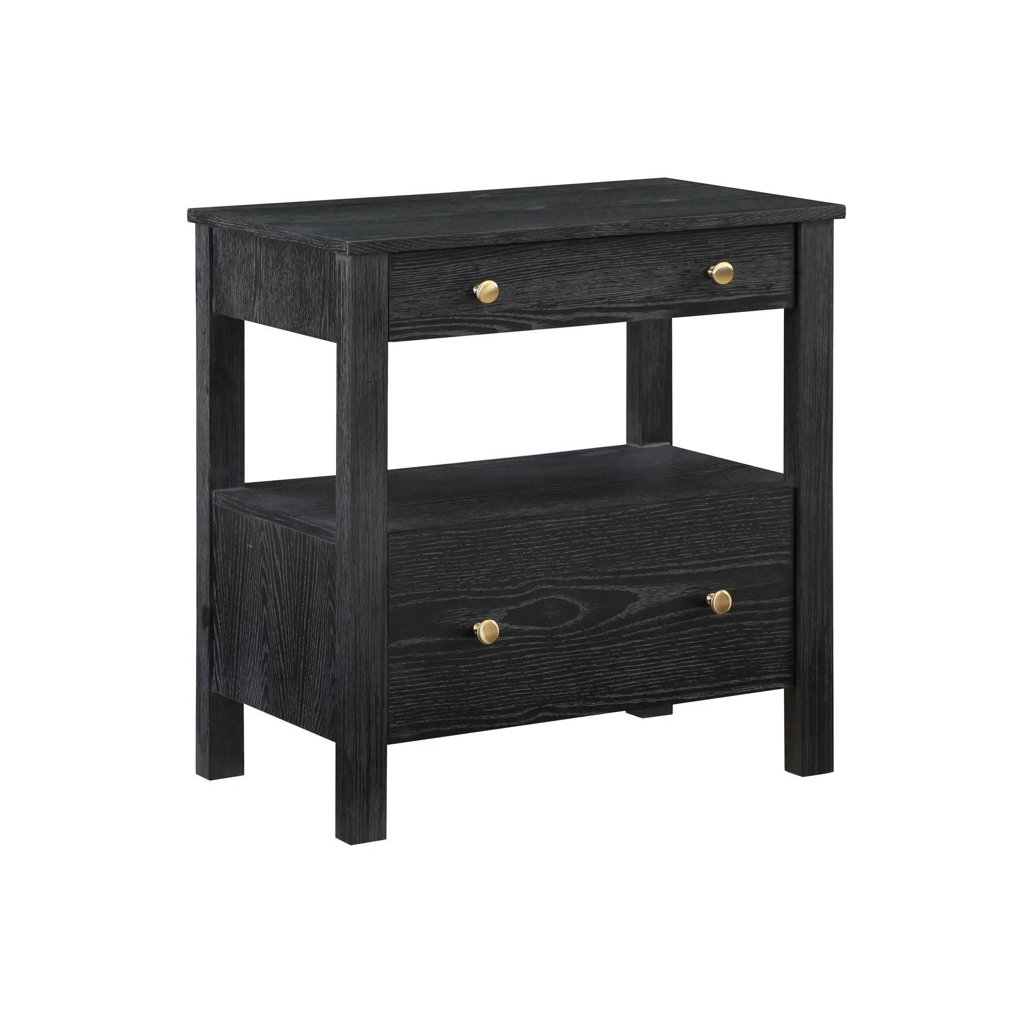 Danielle - 2 Drawer Nightstand - Black by HouseOfZazla