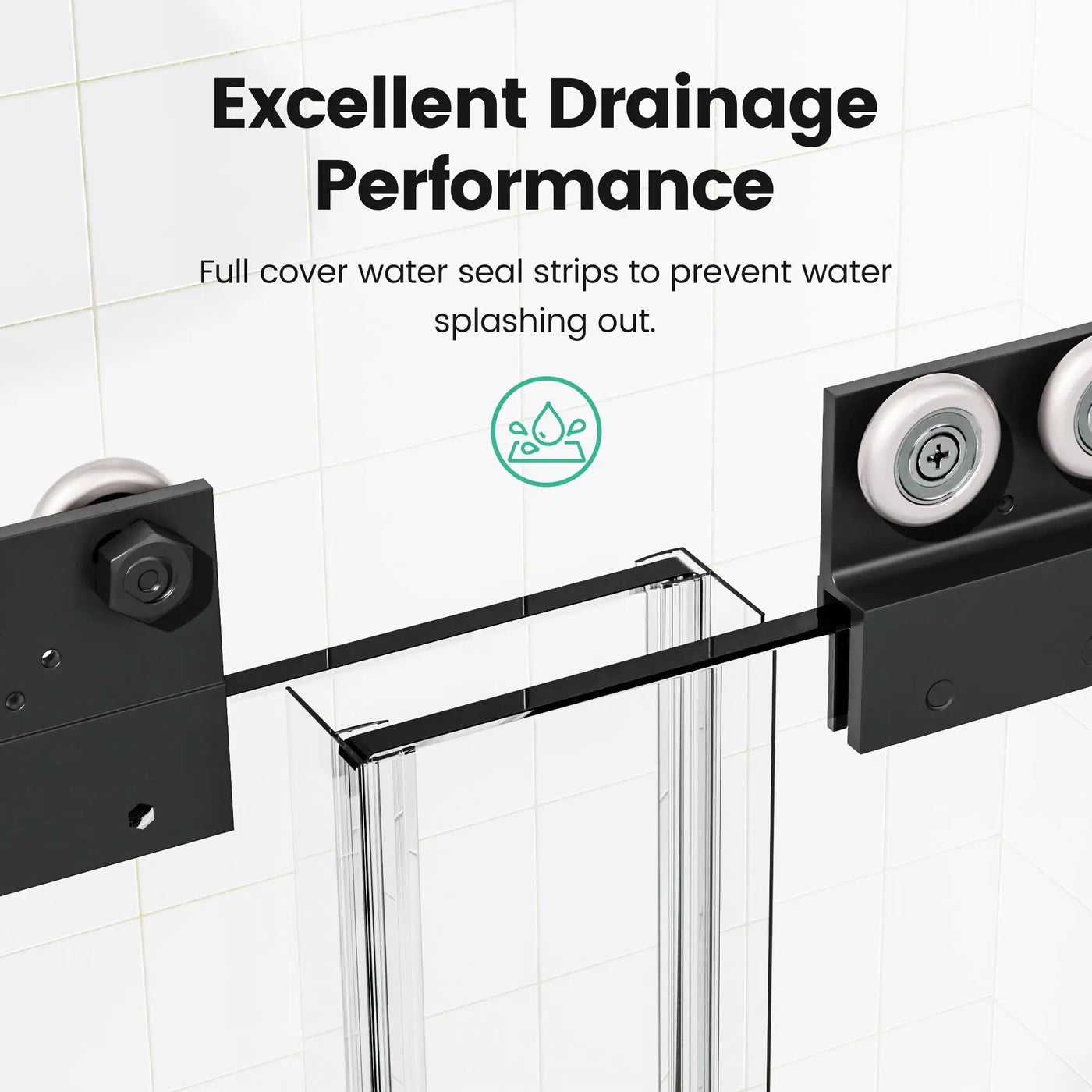 Semi Frameless Double Sliding Shower Door with Tempered Glass by HouseOfZazla
