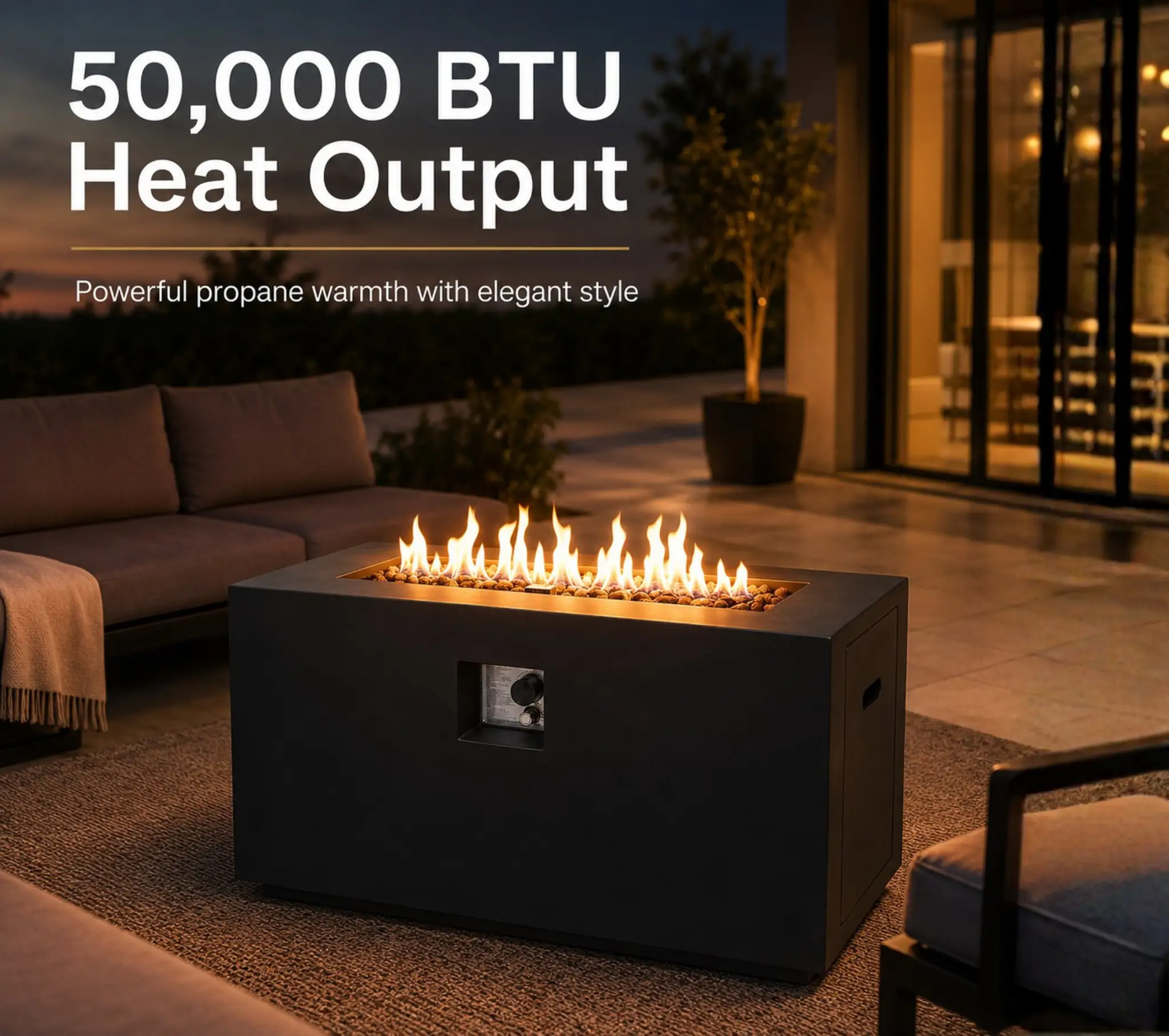 42-Inch Outdoor Fire Pit Table by HouseOfZazla