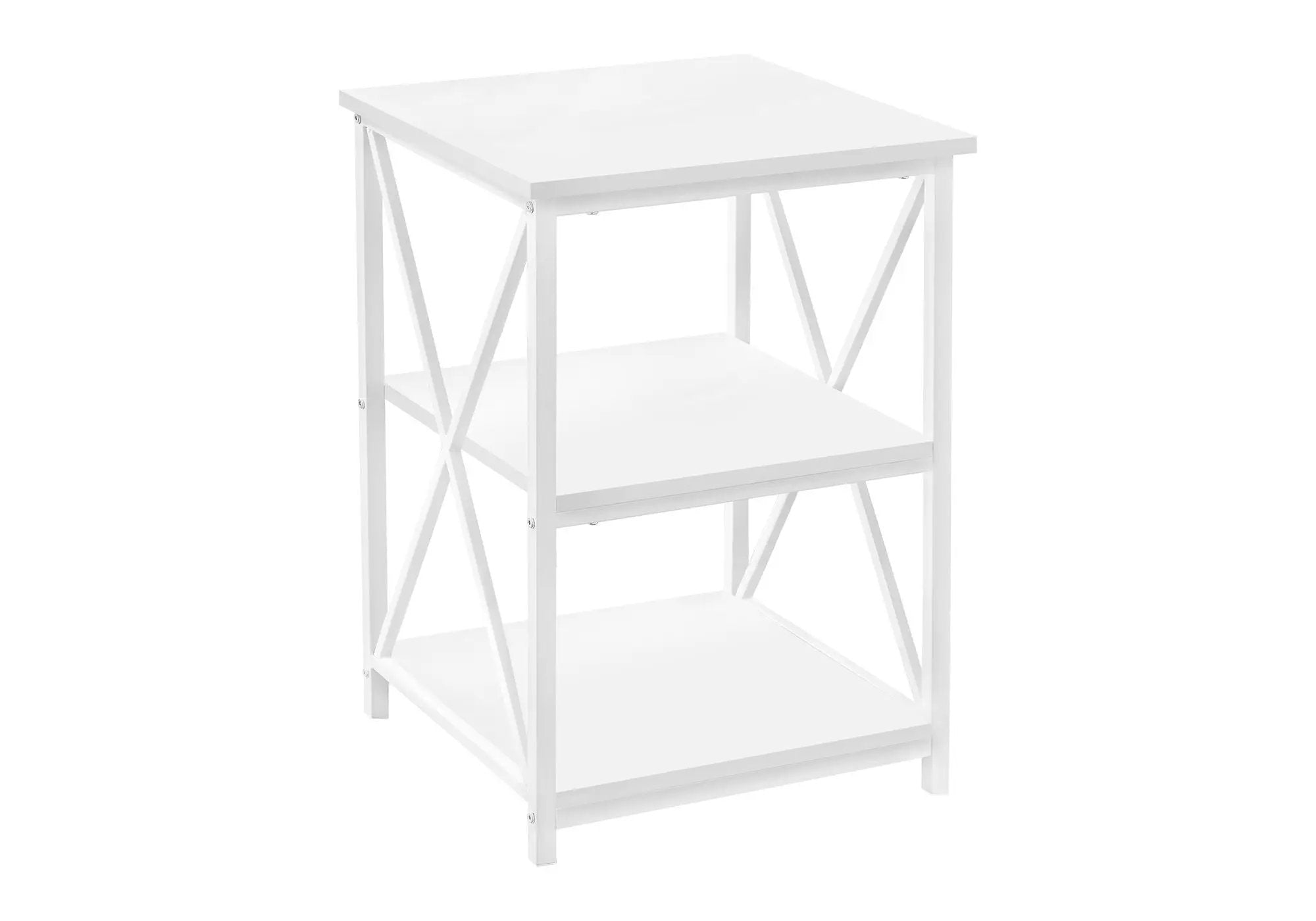 3 Tier Accent Table, Side Marble Look Contemporary & Modern by Unique Piece Furniture