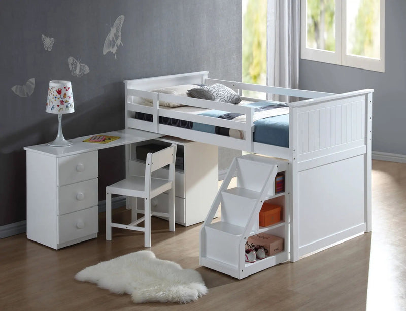 Wyatt - Twin Loft Bed Set - White by Unique Piece Furniture