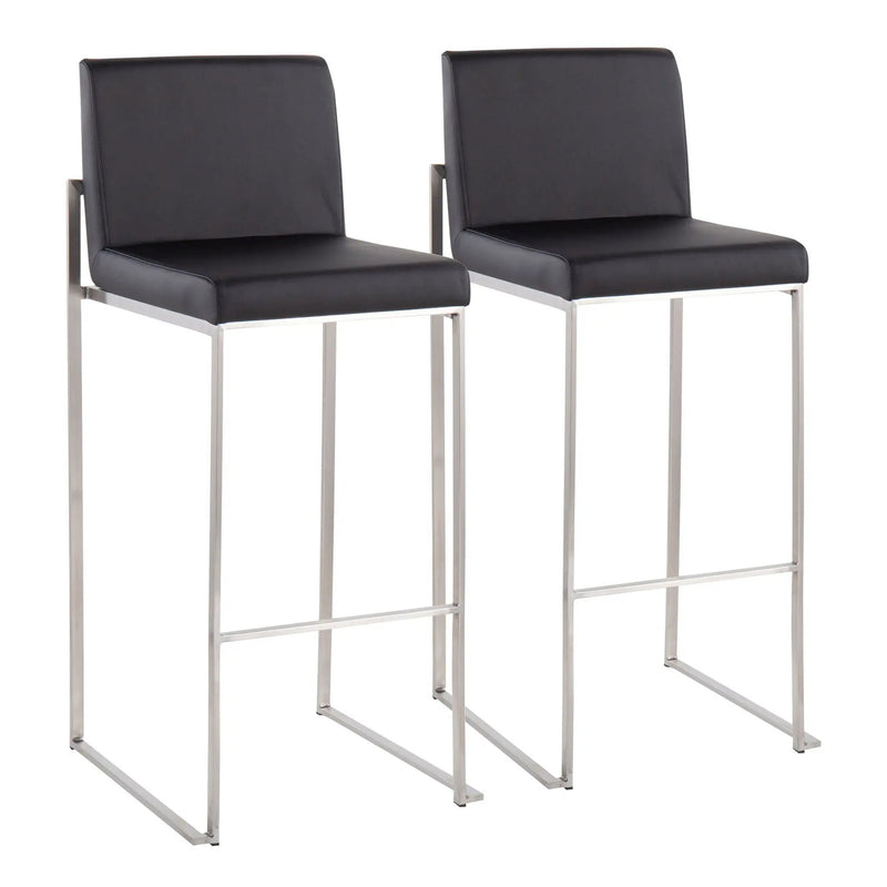 Fuji - Contemporary And Modern Elegance High Back Barstool by HouseOfZazla