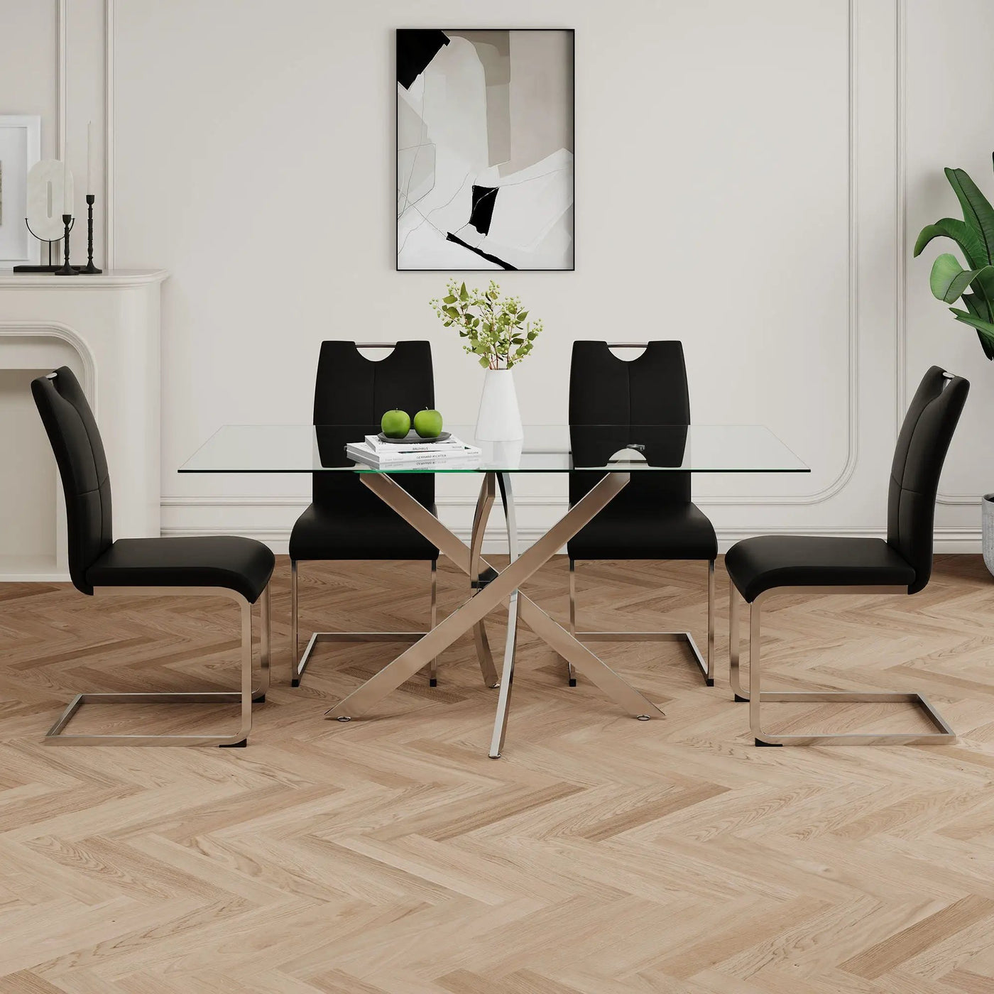 Modern Dining Chairs With Padded Seat And Metal Legs by Unique Piece Furniture
