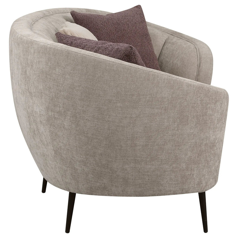 Ellorie 2-piece Upholstered Curved Sofa Set Beige by Unique Piece Furniture