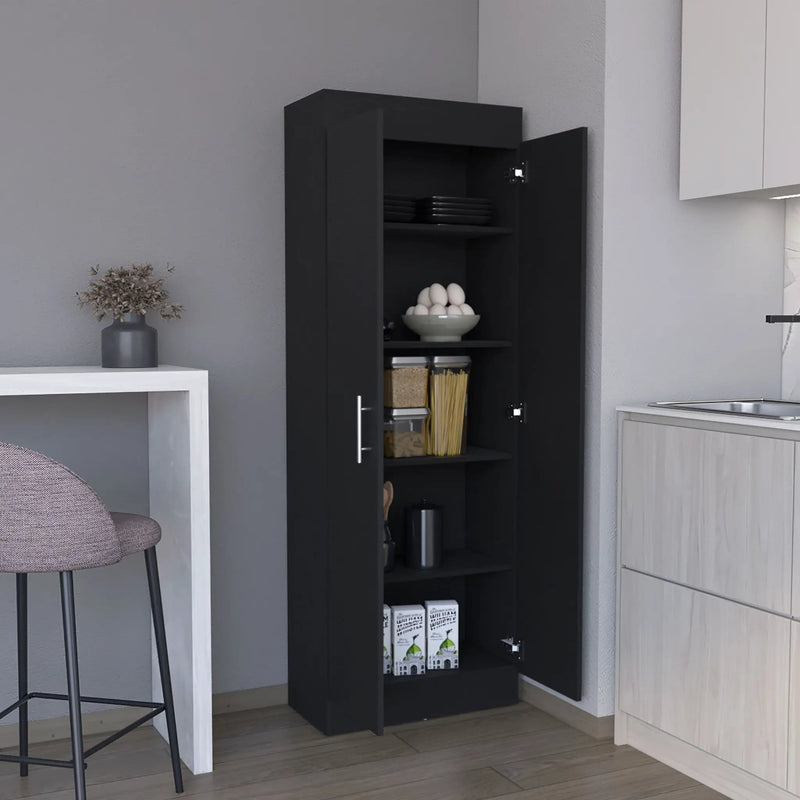Clinton - Pantry Cabinet Kitchen Storage - Black by Unique Piece Furniture