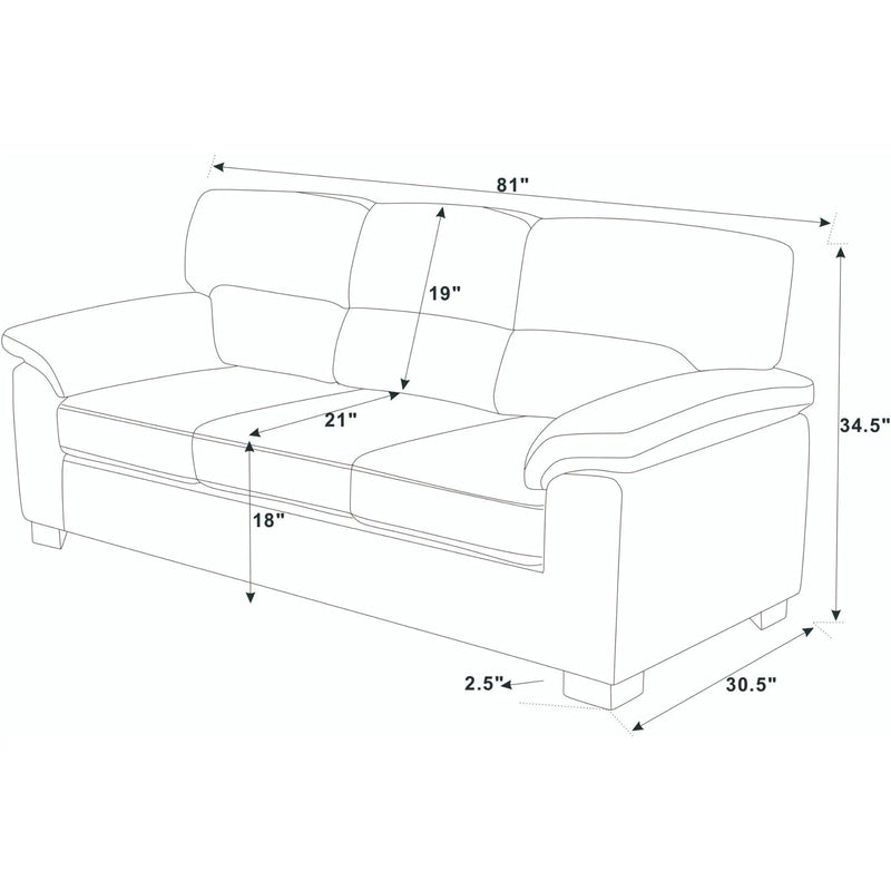 Vintage Inspired 3 Seat Sofa With Tufted Cushions by HouseOfZazla