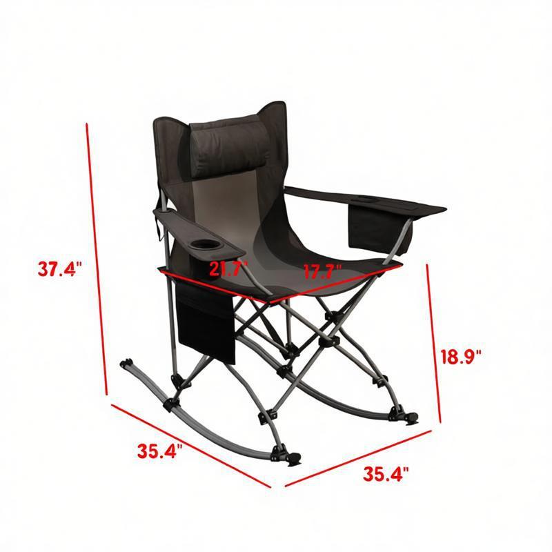 Set of 2 Folding Rocking Camping Chairs by HouseOfZazla