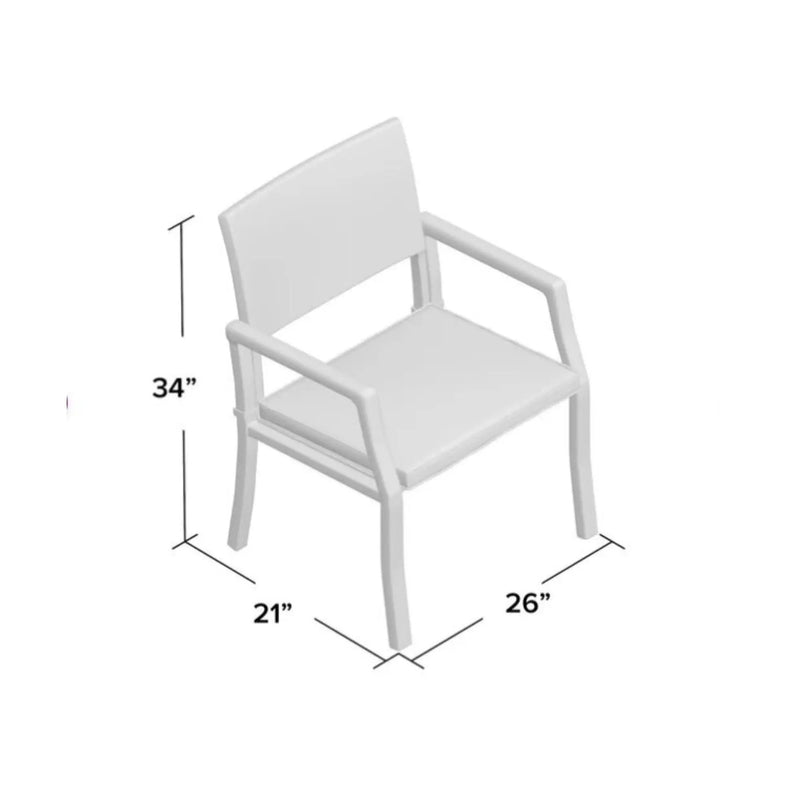 Outdoor Wicker Dining Chair With Water Resistant Cushions (Set of 2) - White / Brown by HouseOfZazla