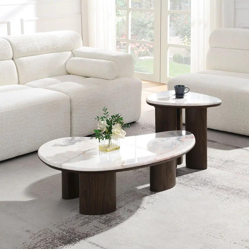 Hanale - Table With Marble Top by Unique Piece Furniture