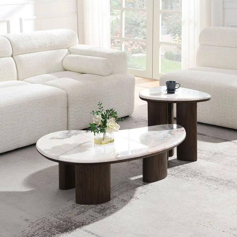 Hanale - Table With Marble Top by Unique Piece Furniture