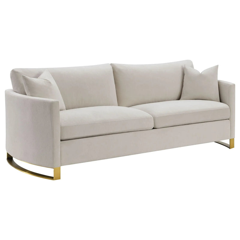 Corliss 3-piece Upholstered Arched Arm Sofa Set Beige by Unique Piece Furniture
